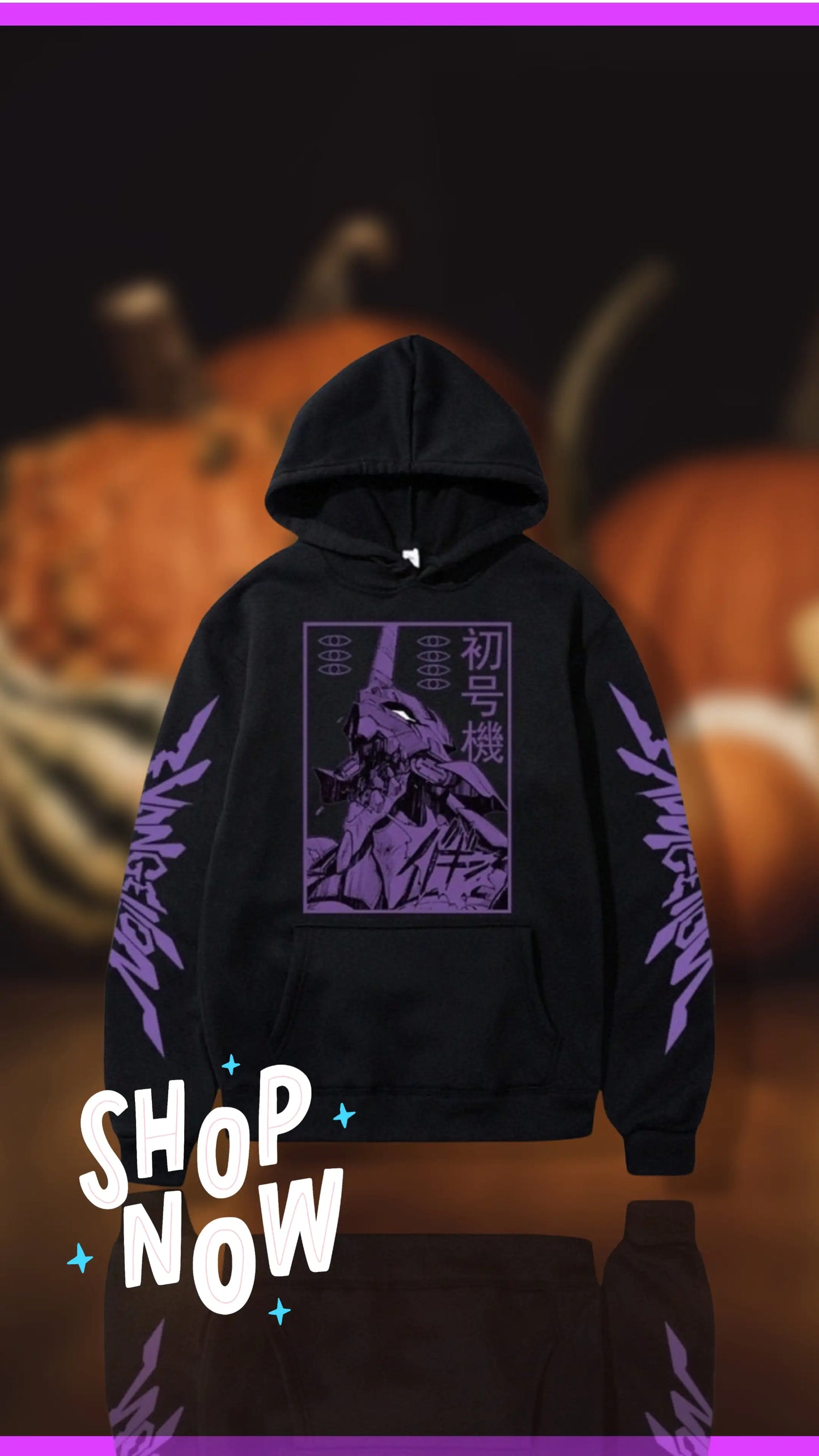 Anime EVA Men's Long Sleeve Hoodies